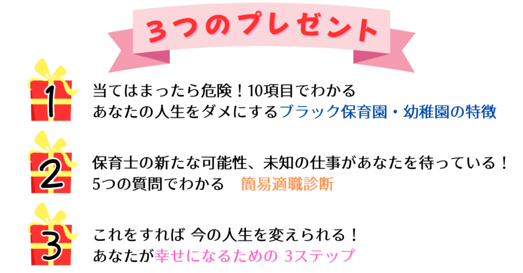 ３つのプレゼント